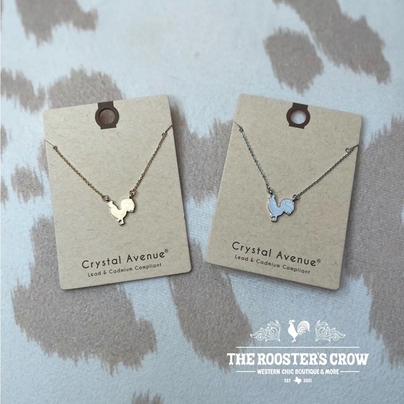 The Rooster’s Crow Necklace, Silvertone - Picture 1 of 1